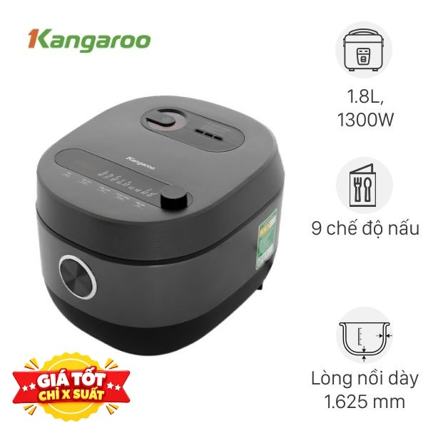 Nồi cơm điện cao tần Kangaroo 1.8 lít KG18RIH2
