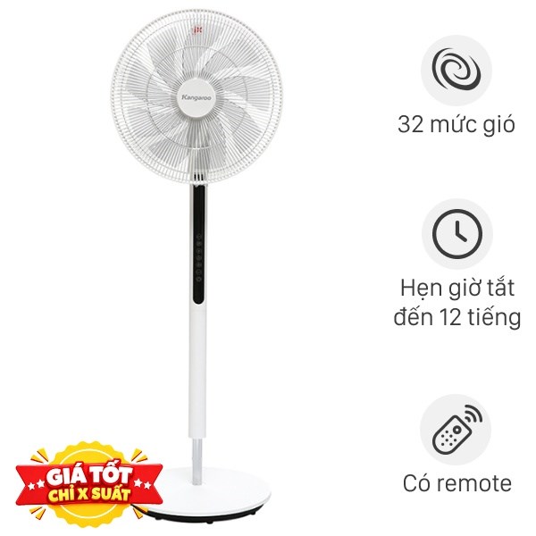 Quạt đứng Kangaroo  9 cánh DC inverter KG729 33W