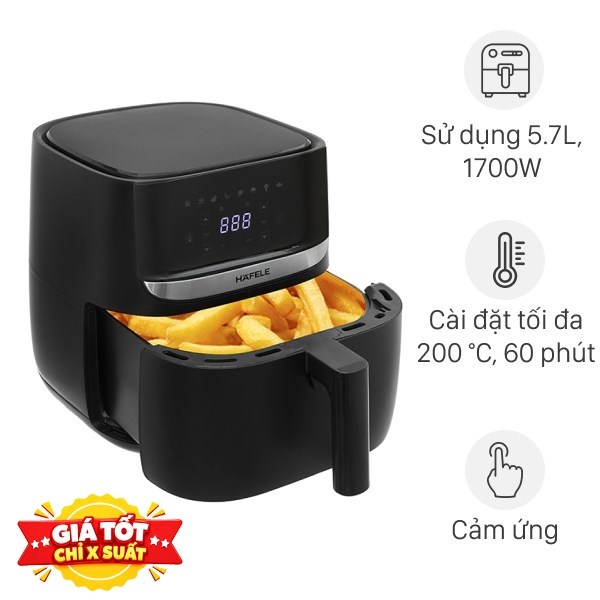 Nồi chiên không dầu Hafele 5.7 lít HS-AF502B (535.43.713)