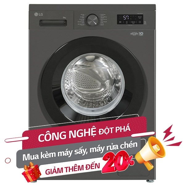 Máy giặt LG Inverter 9 kg FB1209S6M