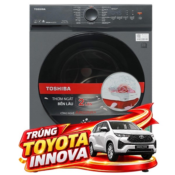 Máy giặt sấy Toshiba Inverter giặt 10.5 kg - sấy 7 kg TWD-T21BU115UWV(MG)