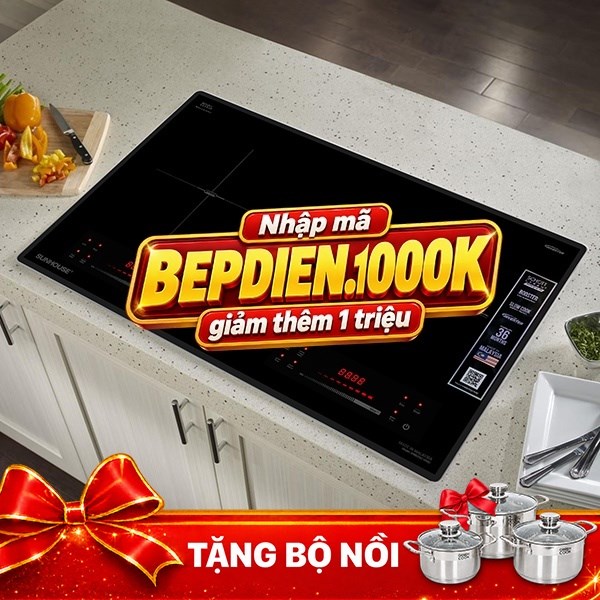 Bếp từ đôi âm Sunhouse SHB82062-MMD 4400W