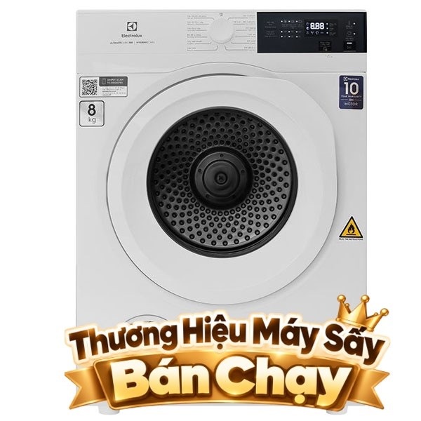 Máy sấy thông hơi Electrolux 8 Kg EDV804H3WC