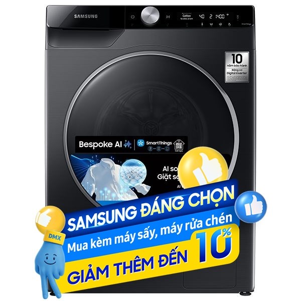 Máy giặt Samsung AI EcoBubble Inverter 12 kg WW12CGP44DSBSV