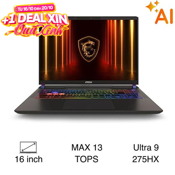 MSI Vector 16 HX AI A2XWIG Ultra 9 275HX (062VN)