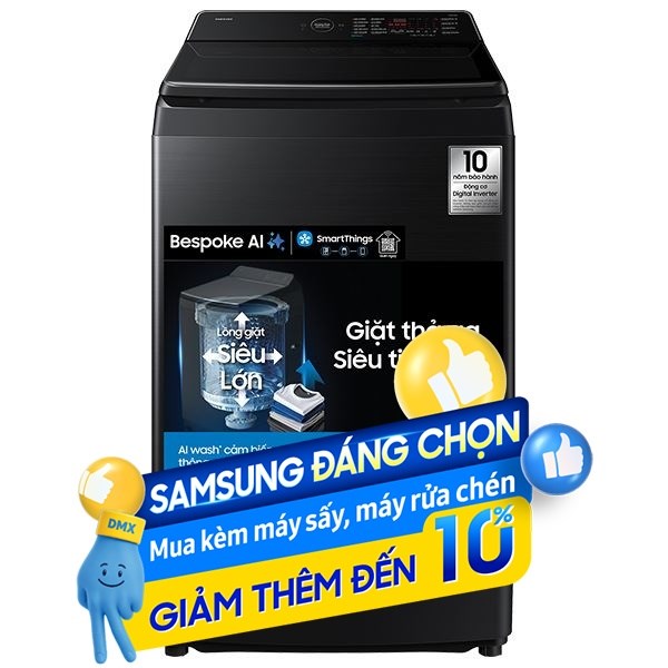 Samsung Inverter 15 Kg WA80F15B6BSV