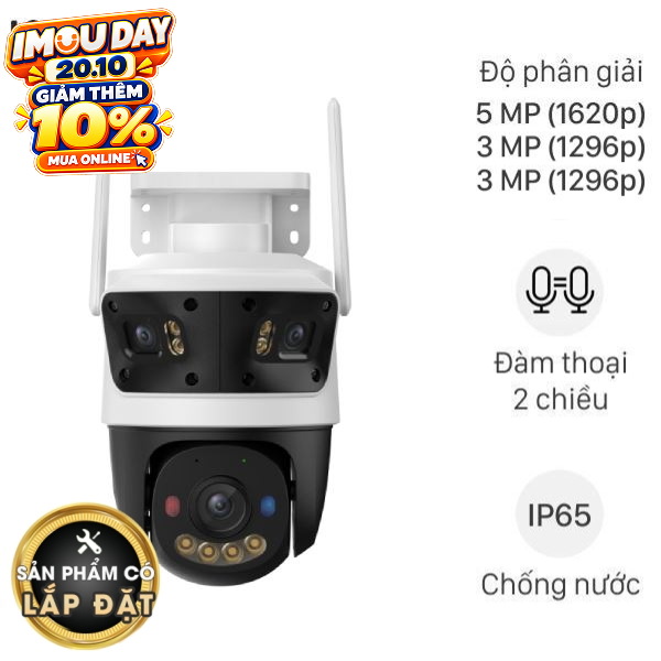 Camera IP Ngoài Trời 360 Độ 5MP IMOU Cruiser Triple IPC-S7UP-11M0WED