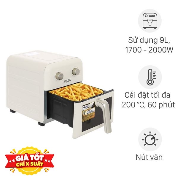 Nồi chiên không dầu AVA 9 lít ZG93MW