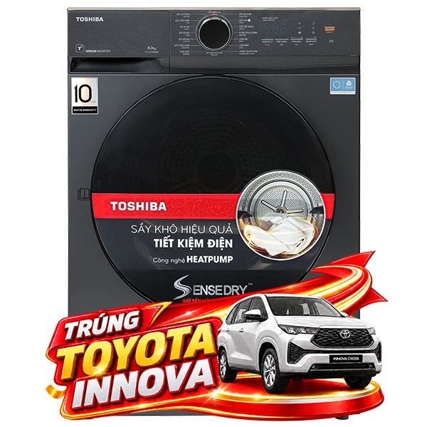 Máy sấy bơm nhiệt Toshiba 8 Kg TD-T21B90HWV(MG)