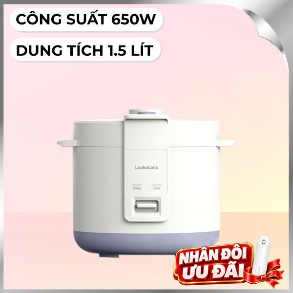 Nồi cơm nắp gài Lock&Lock 1.5 lít EJR442IVY