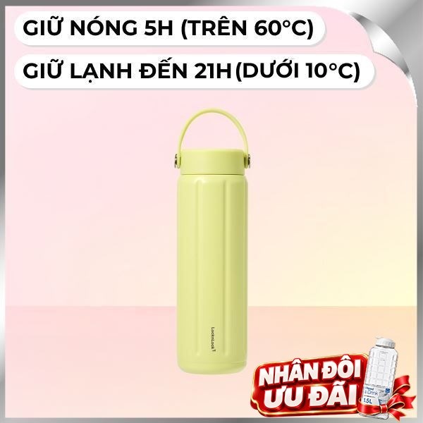 Bình giữ nhiệt Inox 304 630 ml Lock&Lock LHC4427YEL