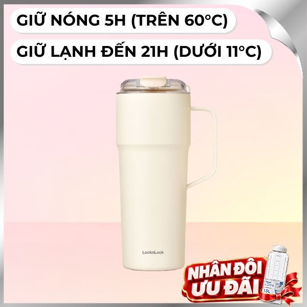 Bình giữ nhiệt Ceramic 750 ml Lock&Lock LHC4418IVY