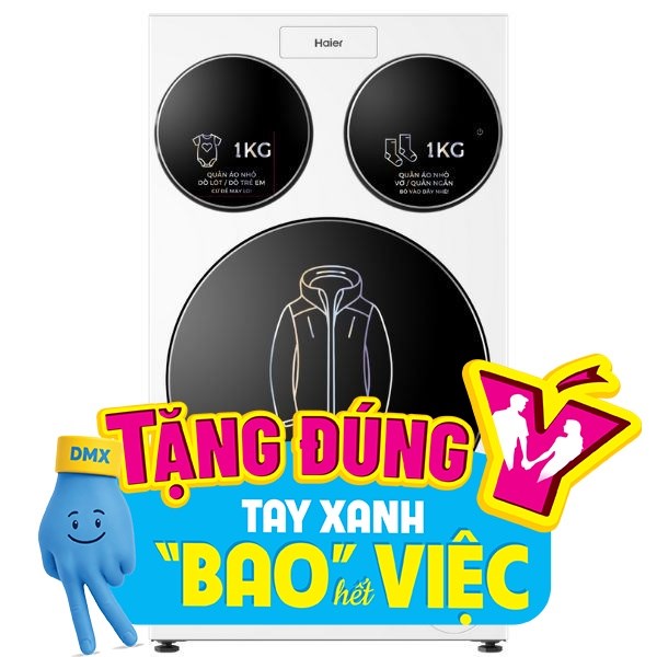 Haier Inverter 14 kg (12 kg + 2x1 kg) 3 lồng MultiWash HW140-BD14697WU1