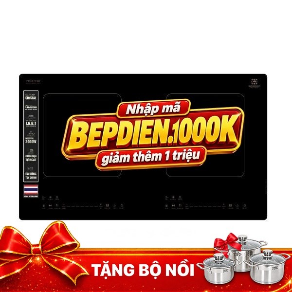 Bếp từ đôi âm Hawonkoo CEH-266 5400W