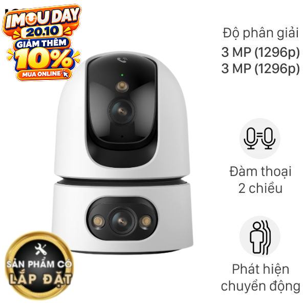 Camera IP 360 Độ 3MP IMOU Ranger Dual Pro S2XEP-6M0S