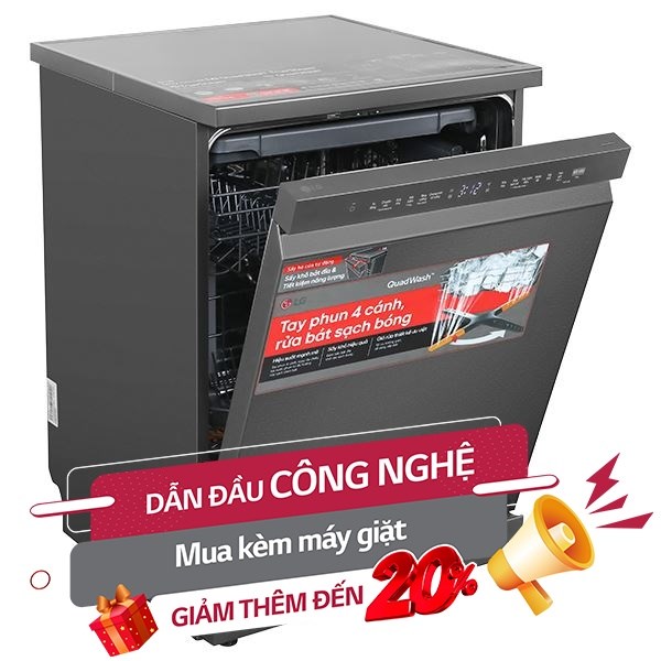 Máy rửa chén độc lập LG LDN14BLA5