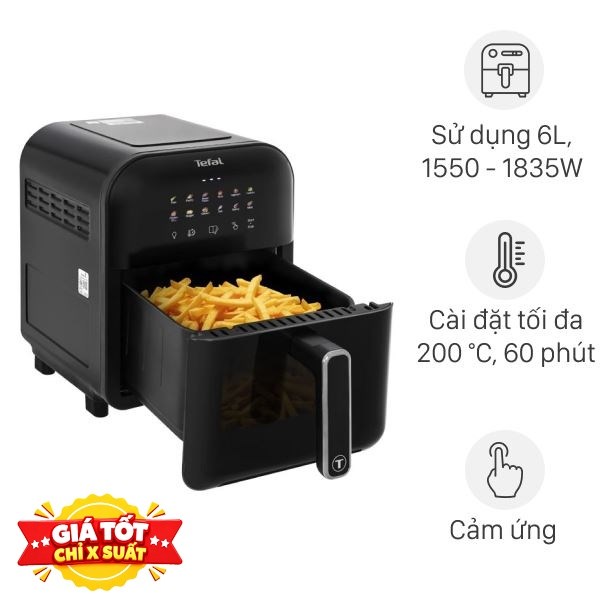 Nồi chiên không dầu Tefal Window 6 lít EY821868