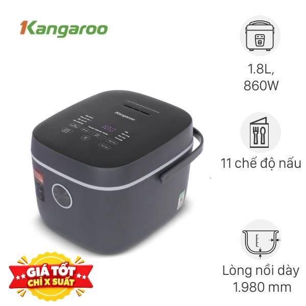Nồi cơm điện tử Kangaroo 1.8 lít KGRC18D3G