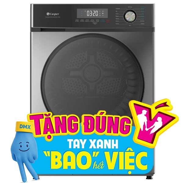 Máy sấy bơm nhiệt Casper 9 kg TD-P9HG1
