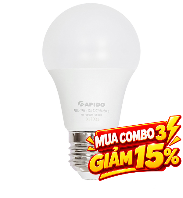 Bóng đèn Led Bulb tròn 7W Rapido RLBU-7W
