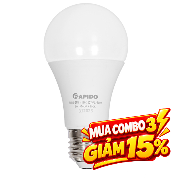Bóng đèn Led Bulb tròn 9W Rapido RLBU-9W
