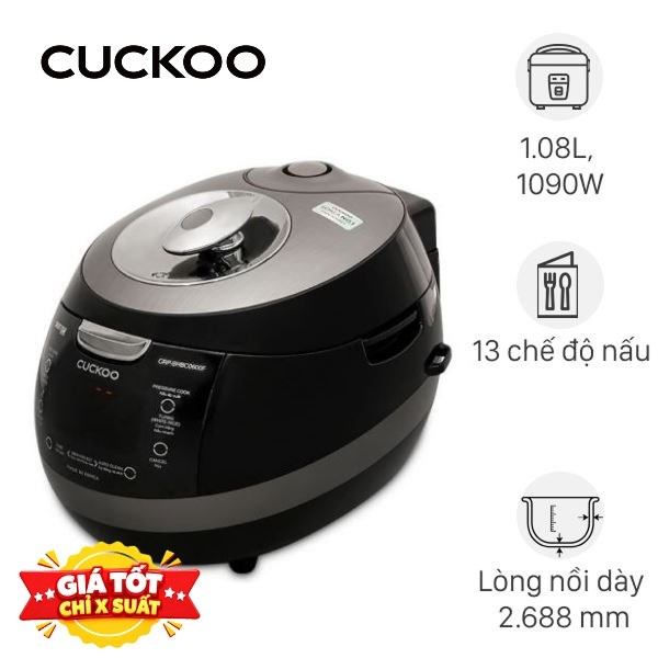 Nồi cơm áp suất cao tần Cuckoo 1.08 lít CRP-BHBC0600F