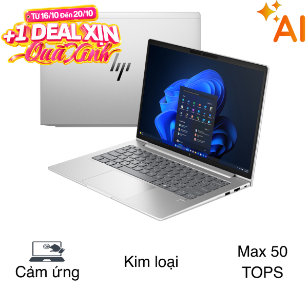 Laptop HP EliteBook 6 G1a 14 - C0CF2PT (R5 AI 340, 16GB, 512GB, WUXGA, Cảm ứng, Win11)