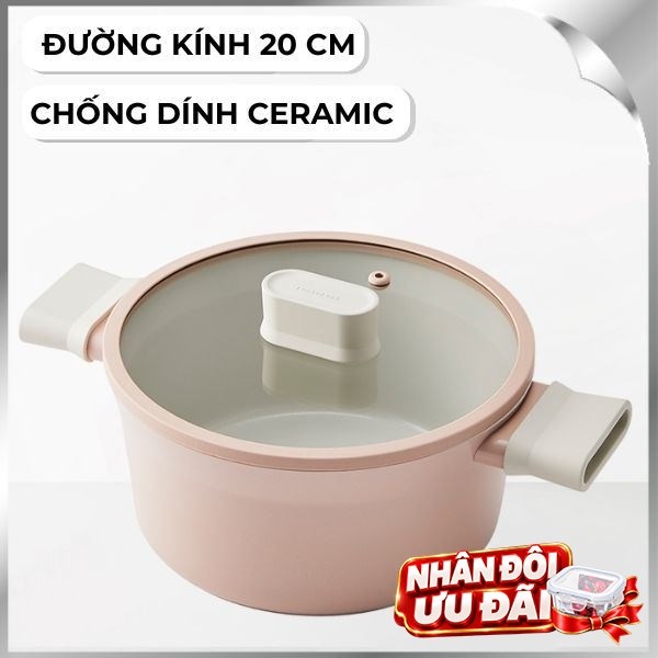 Nồi nhôm nắp kích LocknLock CSU1202PIK