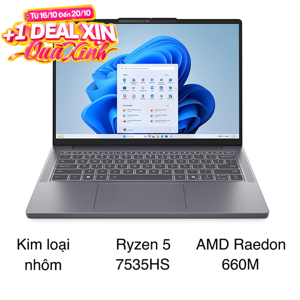 Laptop Lenovo IdeaPad Slim 3 14ARP10 - 83K600E6VN (R5 7535HS, 16GB, 512GB, WUXGA, Win11)