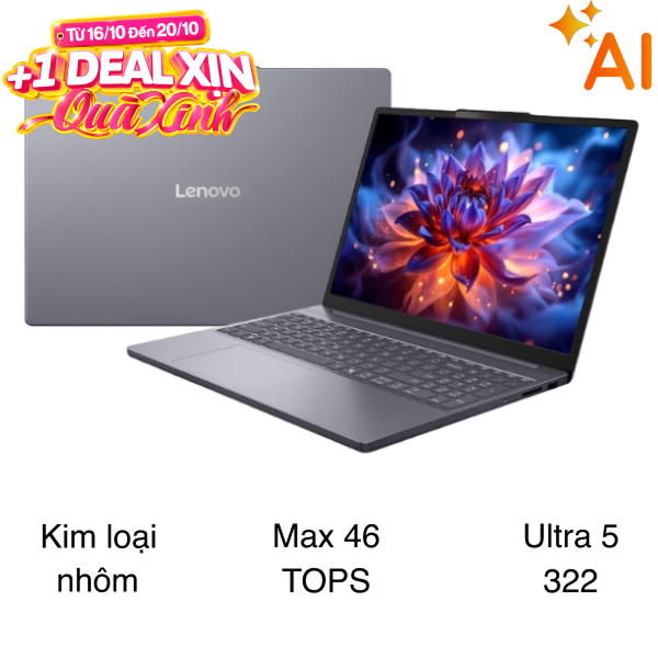 Laptop Lenovo IdeaPad Slim 3 15IPH11 - 83UR00A4VN (Ultra 5 322, 16GB, 512GB, WUXGA, Win11)