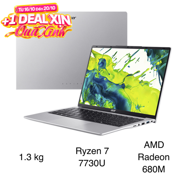 Laptop Acer Aspire Lite 14 AL14-44P-R0SP - NX.DMCSV.003 (R7 7730U, 8GB, 512GB, Full HD+, Win11)