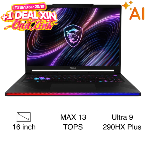MSI Gaming Raider 16 MAX HX B2WI Ultra 9 290HX Plus (095VN)