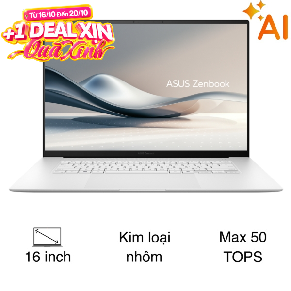 Laptop Asus Zenbook S 16 UM5606GA - SS441W (R9 AI 465, 16GB, 512GB, 3K OLED 120Hz, Win11)