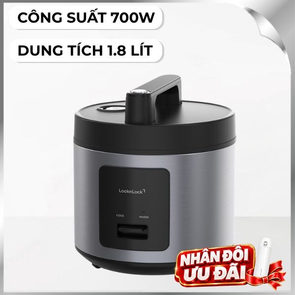Nồi cơm điện Lock&Lock 1.8 lít EJR452BLK