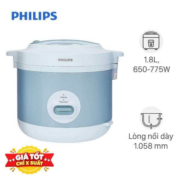 Nồi cơm nắp gài Philips 1.8 lít HD3008/32