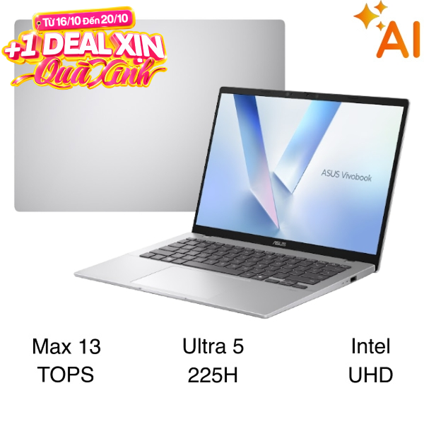 Laptop Asus Vivobook 14 X1407CA - LY203W (Ultra 5 225H, 16GB, 512GB, WUXGA, Win11)