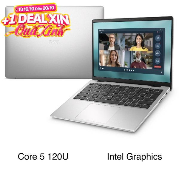 Laptop Dell 14 DC14250 - DC4C5375W1-2Y (Core 5 120U, 16GB, 512GB, Full HD 120Hz, OfficeHS24+365, Win11)