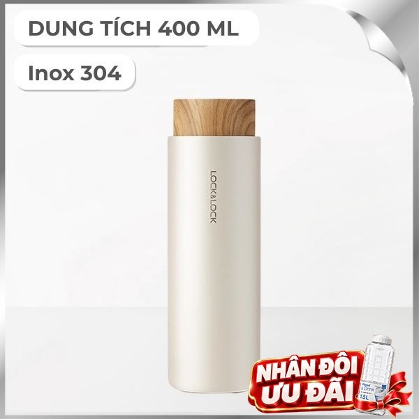 Bình giữ nhiệt Inox 400 ml Lock&Lock LHC4227WHT