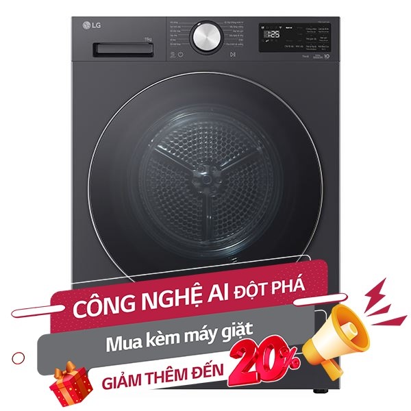 Máy sấy bơm nhiệt LG 11 kg RX11VHP5G1