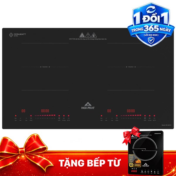 Bếp từ đôi âm Hòa Phát HPC 4D11H 4000W