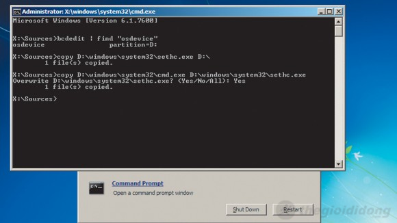 Bỏ đĩa và khởi động lại Windows