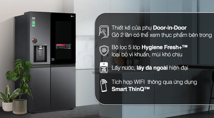 Tủ lạnh LG Inverter 635 Lít GR-X257MC phù hợp cho gia đình trên 5 người