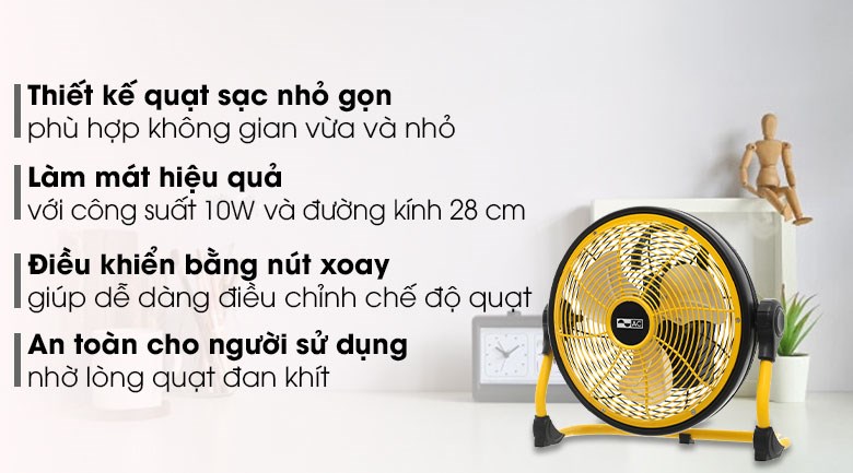 Quạt sạc AC ARF01D113 10W