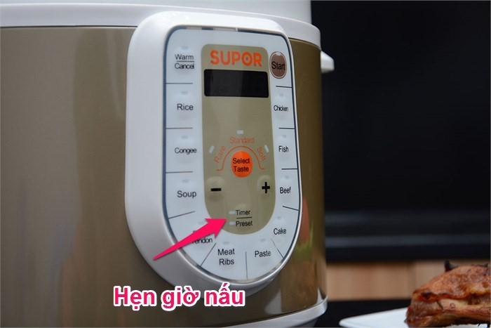 Nồi áp suất điện Supor CYSB50YC10VN-100 có tính năng hẹn giờ nấu