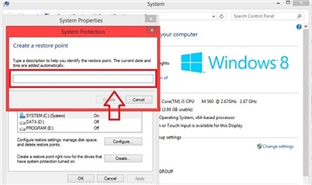 Tạo điểm khôi phục - Restore Point trên Windows 8.1