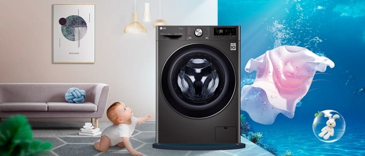 Cách sử dụng máy giặt LG cửa ngang hiệu quả và tiết kiệm > Máy giặt LG Inverter 10 kg FV1410S3B 