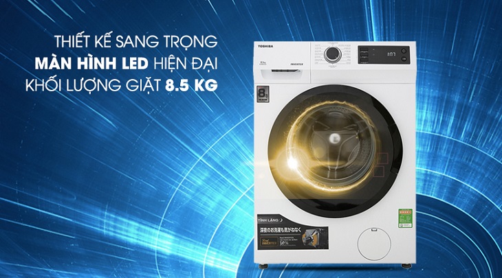 Máy giặt Toshiba Inverter 8.5 Kg TW-BH95S2V WK có thiết kế màn hình LED hiện đại Máy giặt Toshiba Inverter 8.5 Kg TW-BH95S2V WK có thiết kế màn hình LED hiện đại