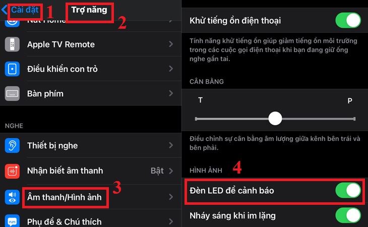 Tắt đèn LED thông báo