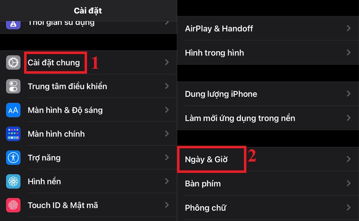 Tắt Cập nhật múi giờ tự động