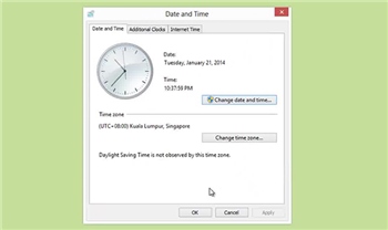 Hướng dẫn thay đổi giờ trên Windows 8
